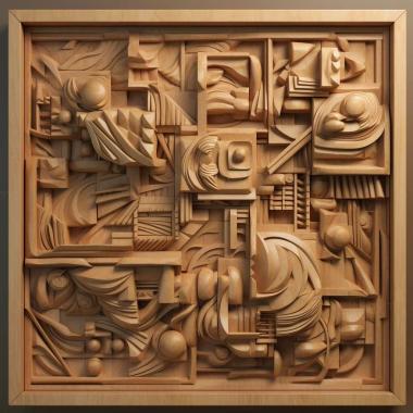 Patterns and decorations Cubism 4 3d model